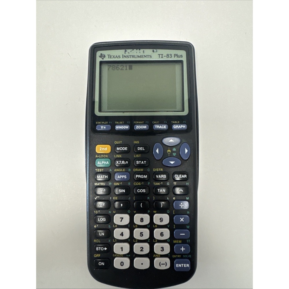 Texas Instruments Ti 83 Plus Graphing Calculator w/ Cover & Booklet Tested - Picture 2 of 10